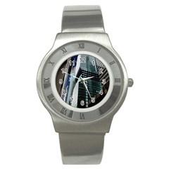 Architecture Frankfurt Reflection Stainless Steel Watch by Wegoenart