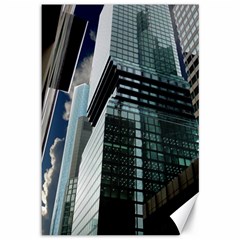 Architecture Frankfurt Reflection Canvas 12  X 18  by Wegoenart