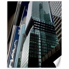 Architecture Frankfurt Reflection Canvas 16  X 20  by Wegoenart