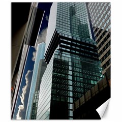 Architecture Frankfurt Reflection Canvas 20  X 24  by Wegoenart