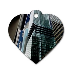 Architecture Frankfurt Reflection Dog Tag Heart (one Side) by Wegoenart