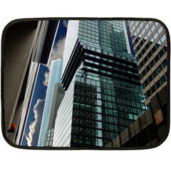 Architecture Frankfurt Reflection Fleece Blanket (mini) by Wegoenart