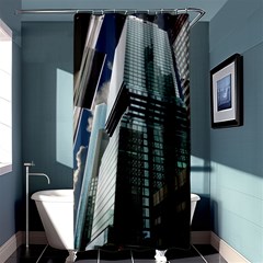 Architecture Frankfurt Reflection Shower Curtain 36  X 72  (stall)  by Wegoenart