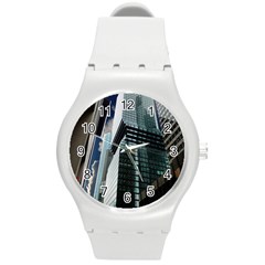 Architecture Frankfurt Reflection Round Plastic Sport Watch (m) by Wegoenart