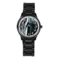 Architecture Frankfurt Reflection Stainless Steel Round Watch by Wegoenart