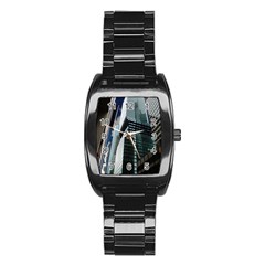 Architecture Frankfurt Reflection Stainless Steel Barrel Watch by Wegoenart