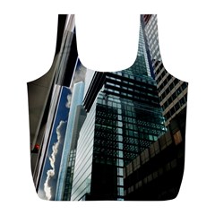 Architecture Frankfurt Reflection Full Print Recycle Bag (l) by Wegoenart