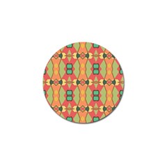 Pattern Orange Green African Golf Ball Marker by Wegoenart