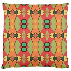 Pattern Orange Green African Large Cushion Case (two Sides) by Wegoenart