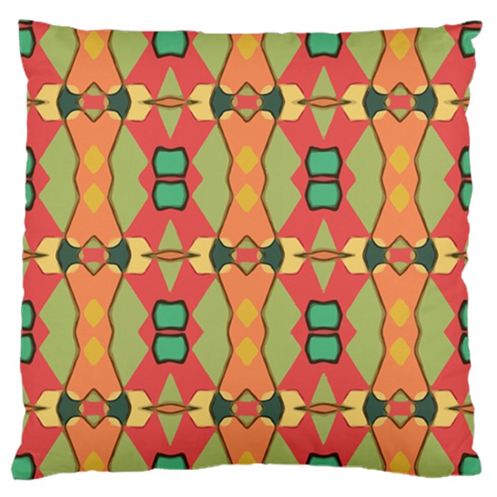 Pattern Orange Green African Standard Flano Cushion Case (Two Sides)