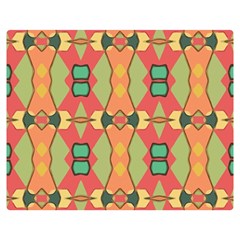 Pattern Orange Green African Double Sided Flano Blanket (medium)  by Wegoenart