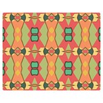 Pattern Orange Green African Double Sided Flano Blanket (Medium)  60 x50  Blanket Front