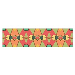 Pattern Orange Green African Satin Scarf (oblong) by Wegoenart