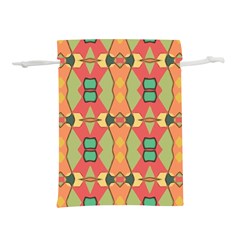 Pattern Orange Green African Lightweight Drawstring Pouch (l)