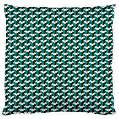 Pattern Green Blue Grey Hues Large Cushion Case (two Sides) by Wegoenart