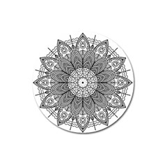 Mandala Meditation Zen Flower Yoga Magnet 3  (round) by Wegoenart