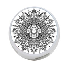 Mandala Meditation Zen Flower Yoga 4-port Usb Hub (two Sides) by Wegoenart