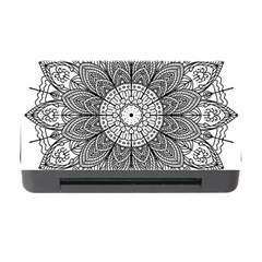 Mandala Meditation Zen Flower Yoga Memory Card Reader With Cf by Wegoenart