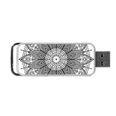 Mandala Meditation Zen Flower Yoga Portable Usb Flash (one Side) by Wegoenart