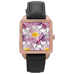 Seamless Repeating Tiling Tileable Rose Gold Leather Watch  by Wegoenart