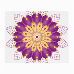 Mandala Stained Flower Drawing Small Glasses Cloth by Wegoenart