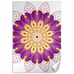 Mandala Stained Flower Drawing Canvas 20  X 30  by Wegoenart