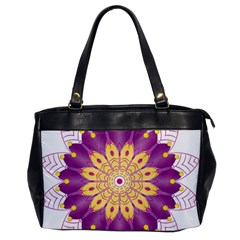 Mandala Stained Flower Drawing Oversize Office Handbag by Wegoenart