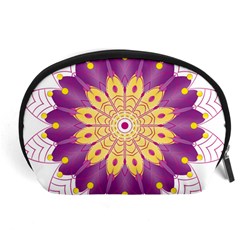 Mandala Stained Flower Drawing Accessory Pouch (large) by Wegoenart