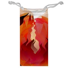 Fire Abstract Cartoon Red Hot Jewelry Bag by Wegoenart