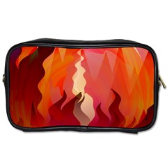 Fire Abstract Cartoon Red Hot Toiletries Bag (one Side) by Wegoenart