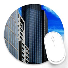 Architecture Frankfurt Houses Round Mousepads by Wegoenart