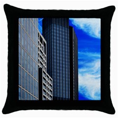 Architecture Frankfurt Houses Throw Pillow Case (black) by Wegoenart