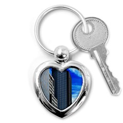 Architecture Frankfurt Houses Key Chain (heart) by Wegoenart