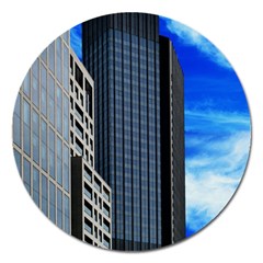 Architecture Frankfurt Houses Magnet 5  (round) by Wegoenart