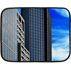 Architecture Frankfurt Houses Double Sided Fleece Blanket (mini)  by Wegoenart