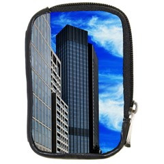 Architecture Frankfurt Houses Compact Camera Leather Case by Wegoenart