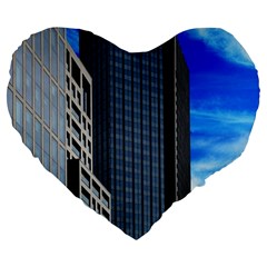 Architecture Frankfurt Houses Large 19  Premium Heart Shape Cushions by Wegoenart