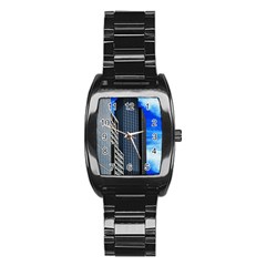 Architecture Frankfurt Houses Stainless Steel Barrel Watch by Wegoenart