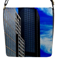 Architecture Frankfurt Houses Flap Closure Messenger Bag (s) by Wegoenart