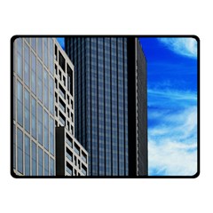 Architecture Frankfurt Houses Double Sided Fleece Blanket (small)  by Wegoenart