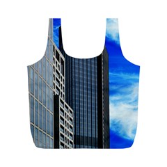 Architecture Frankfurt Houses Full Print Recycle Bag (m) by Wegoenart