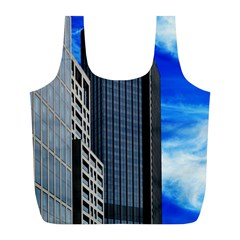 Architecture Frankfurt Houses Full Print Recycle Bag (l) by Wegoenart