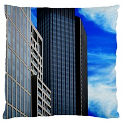 Architecture Frankfurt Houses Large Flano Cushion Case (two Sides) by Wegoenart