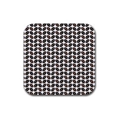 Coffee Beans Pattern Illustrator Rubber Coaster (square)  by Wegoenart