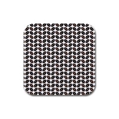 Coffee Beans Pattern Illustrator Rubber Square Coaster (4 Pack)  by Wegoenart