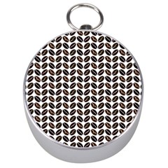 Coffee Beans Pattern Illustrator Silver Compasses by Wegoenart