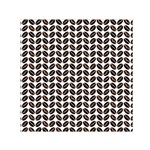 Coffee Beans Pattern Illustrator Small Satin Scarf (Square) Front