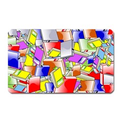 Books Pattern Reading Wallpaper Magnet (rectangular) by Wegoenart