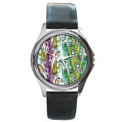 Seamless Repeating Tiling Tileable Round Metal Watch by Wegoenart