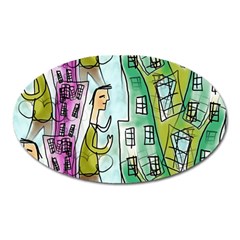 Seamless Repeating Tiling Tileable Oval Magnet by Wegoenart